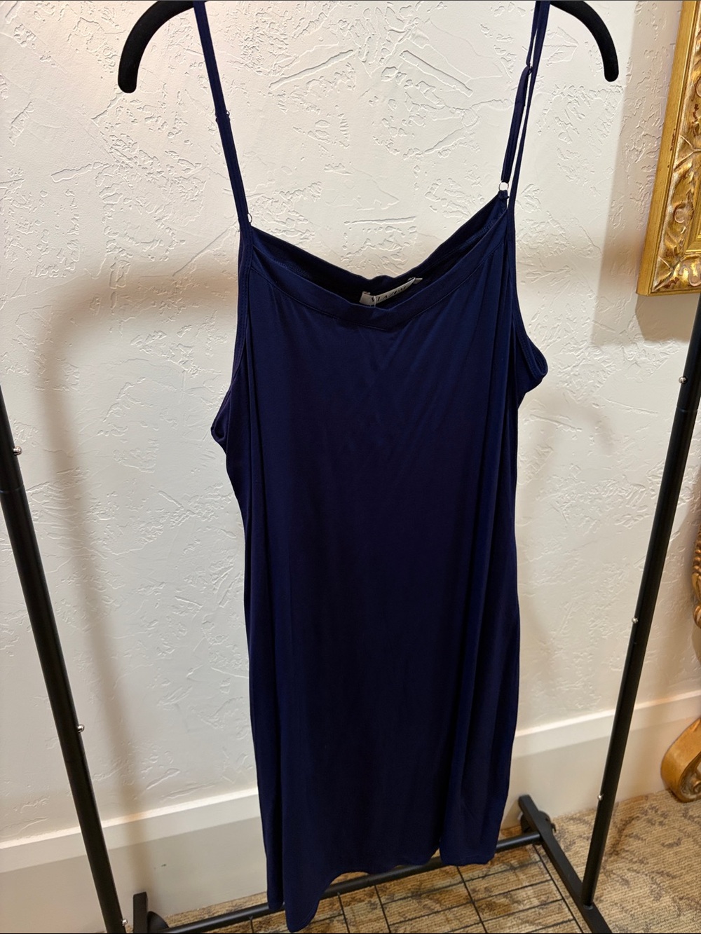 Navy Camisole Slip Dress with Adjustable Straps
